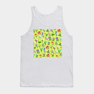 Genshin Impact Flowers Print (Spring Green) Tank Top